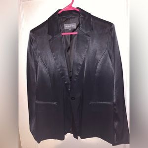 Black satin blazer